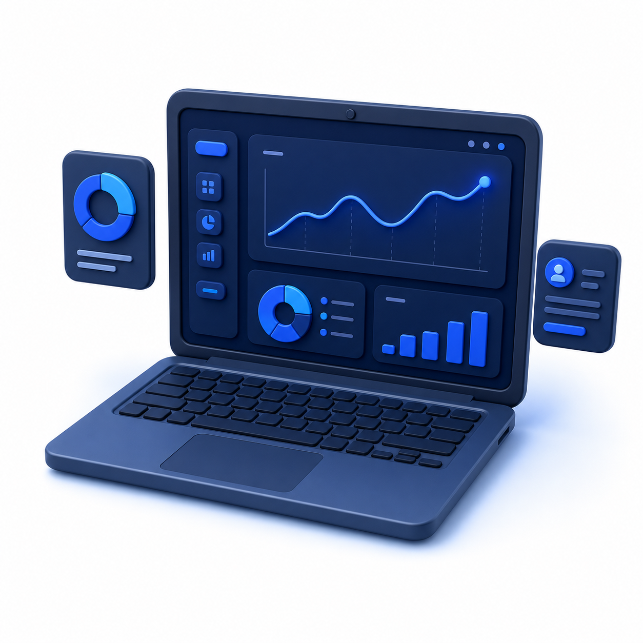 Illustration 3D du développement web